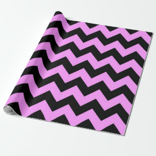 Papier Cadeau Enveloppe cadeau Zigzag rose et noir