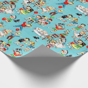 Papier Cadeau Enveloppe cadeaux pour enfants des années 1950