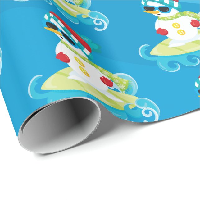 Papier Cadeau Enveloppe carrelée par fête de Noël surfante de (Coin rond)