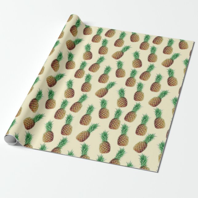 Papier Cadeau Enveloppe d'ananas (Déroulé)