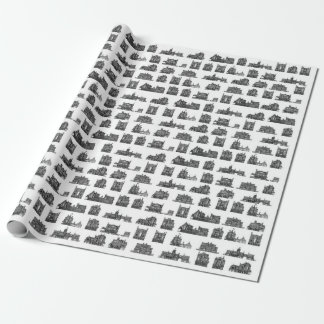 Papier Cadeau Enveloppe de cadeau architecturale