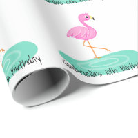 Enveloppe de cadeau d'anniversaire de Flamant rose