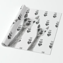 Enveloppe de cadeau de coeurs de lama