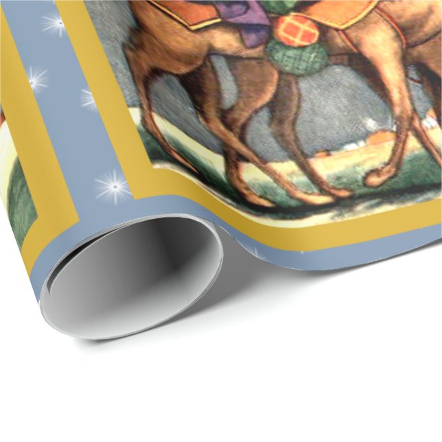 Papier Cadeau Enveloppe de cadeau de Magi pour les vacances (Coin rond)