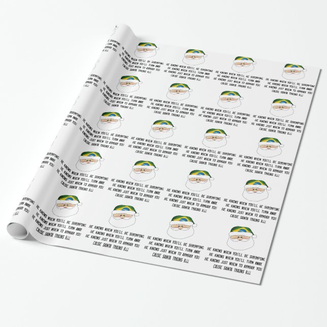 Papier Cadeau Enveloppe de cadeau de Noël de clause de Jiu Jitsu (Déroulé)