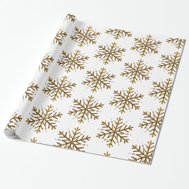Papier Cadeau Enveloppe de cadeau de Noël de flocons de neige de (Déroulé)