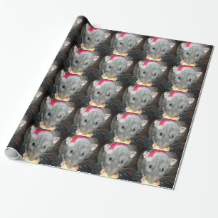 Papier Cadeau Enveloppe de cadeau de Noël de rat d'abruti de