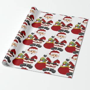 Papier Cadeau Enveloppe de cadeau de Noël du père noël