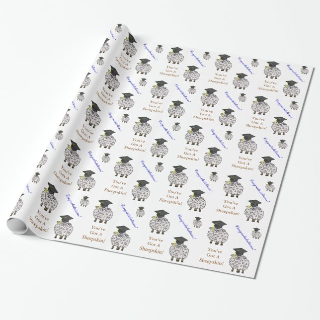 Papier Cadeau Enveloppe de cadeau drôle de peau de mouton de (Déroulé)