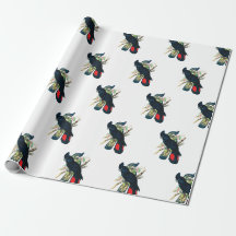 Enveloppe de cadeau noire de cacatoès