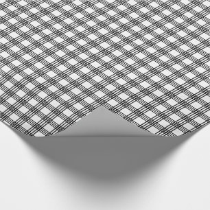 Papier Cadeau Enveloppe de cadeau noire et blanche de plaid de