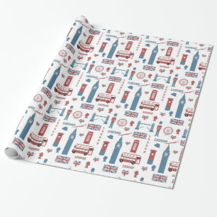 Papier Cadeau Enveloppe de cadeau orientée de Londres