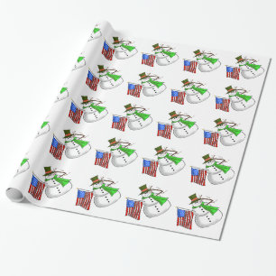 Papier Cadeau Enveloppe de cadeau patriotique de Noël de
