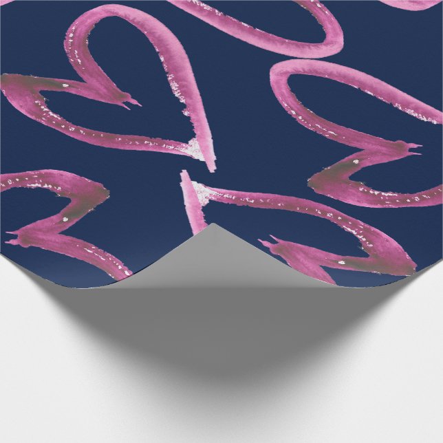 Papier Cadeau Enveloppe de cadeau peinte à la main de coeurs (Coin)
