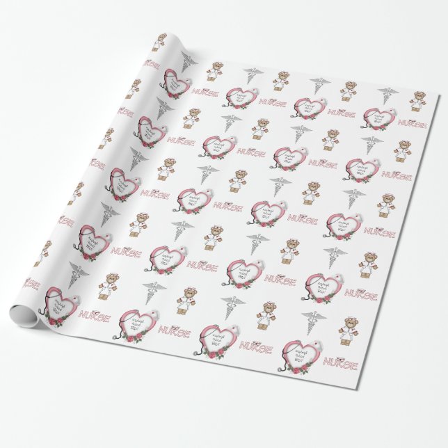 Papier Cadeau Enveloppe de cadeau personnalisée d'infirmière (Déroulé)