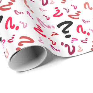 Papier Cadeau Enveloppe de cadeau - points d'interrogation en