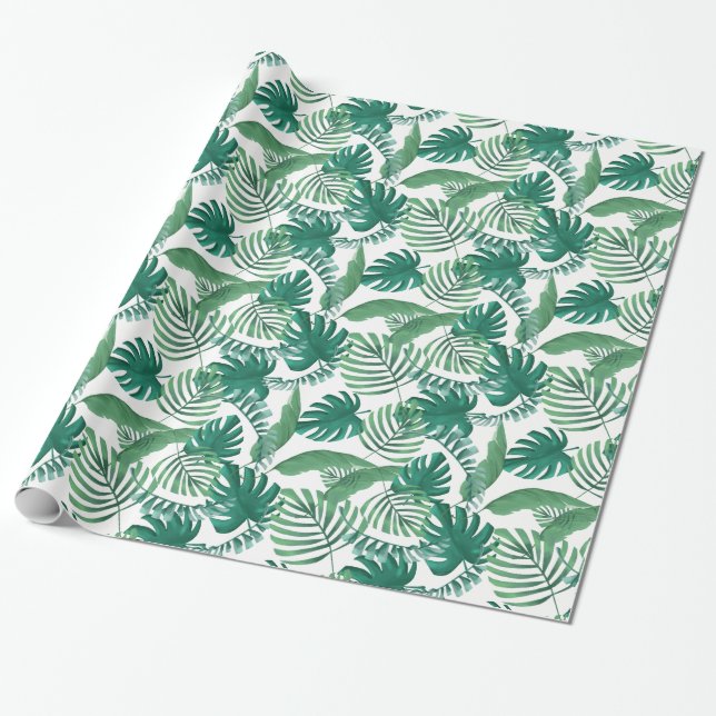 Papier Cadeau Enveloppe de cadeau tropicale d'impression de (Déroulé)