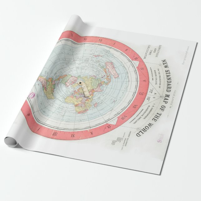 Papier Cadeau Enveloppe de MONDE de Gleason "NOUVELLE CARTE (Déroulé)