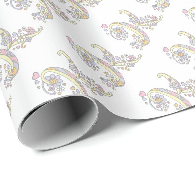 Papier Cadeau Enveloppe personnalisée par monogramme de la (Coin rond)