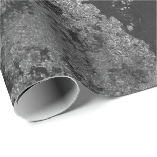 Papier Cadeau Enveloppe sale grise affligée de graphite noir