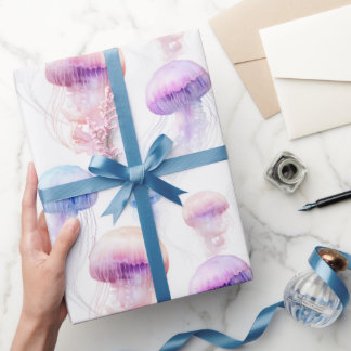 Papier Cadeau Enveloppement cadeau de méduse à l'aquarelle Dream