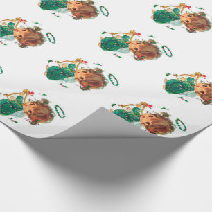 Papier Cadeau Enveloppement cadeau de Noël/Ange et Harpe
