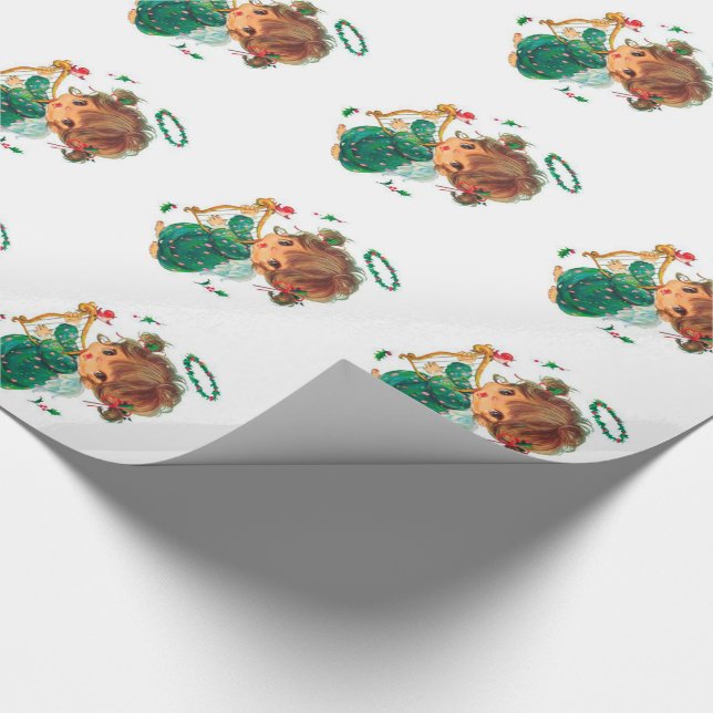 Papier Cadeau Enveloppement cadeau de Noël/Ange et Harpe (Coin)