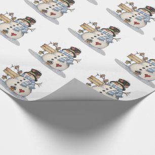Papier Cadeau Enveloppement cadeau de Noël/Snowman