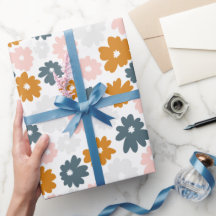 Enveloppement de cadeaux de fleurs, papier d'envel