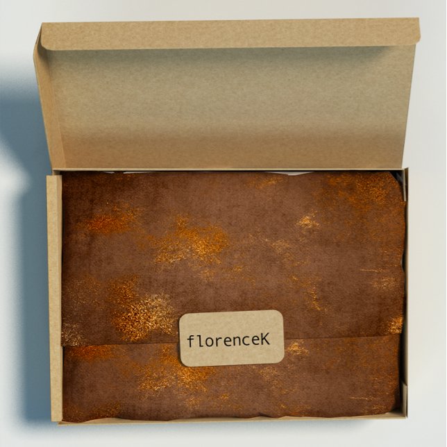 Papier Cadeau Enveloppement de rouille Brown de marron d'or déso (Distressed Gold Brown Maroon Rust Wrap Wrapping Paper)