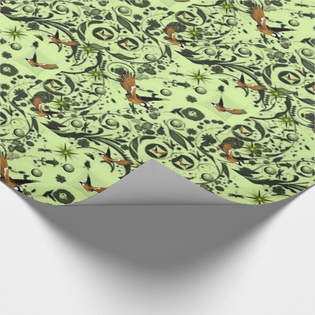 Papier Cadeau Enveloppement des oiseaux en papier (Coin)