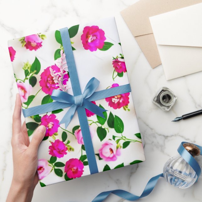 Papier Cadeau Enveloppement floral (Cadeaux)