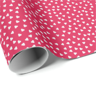 Papier Cadeau Envelopper cadeau de la Saint Valentin rose brilla