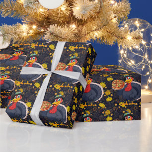 Papier Cadeau Épargnez une dinde, mangez une pizza drôle de Than