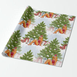 Papier Cadeau épingle de pull moche xmas
