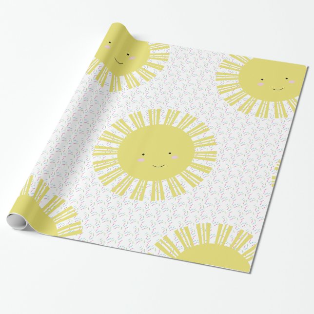 Papier Cadeau Épingles de soleil Papier d'enveloppement solaire (Déroulé)