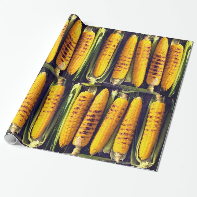 Papier Cadeau Épis de blé rôtis et grillés dans les cosses (Déroulé)