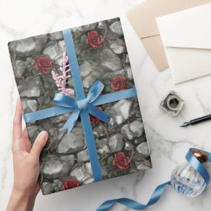 Papier Cadeau Épouse Briques Prenez Le Temps De Sentir Les Roses