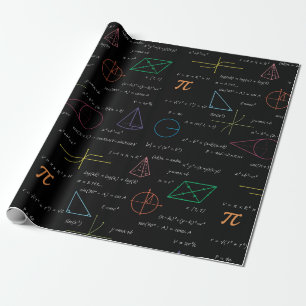Papier Cadeau Équations mathématiques colorées Formules mathémat