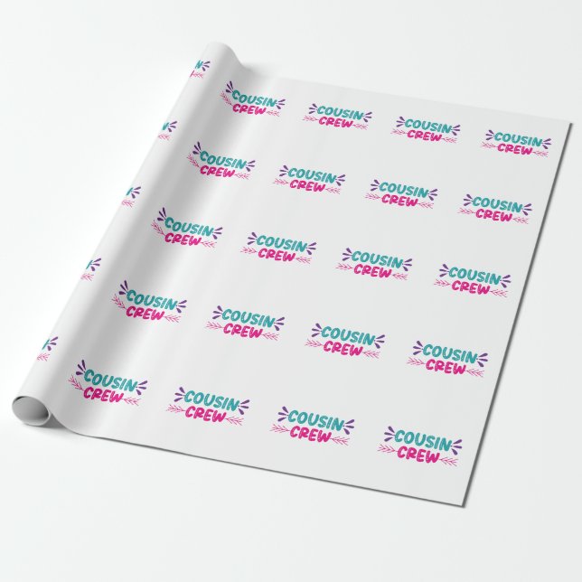 Papier Cadeau Équipe de Cute Cousin (Déroulé)