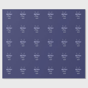 Papier Cadeau Équipe de mariée ajoute un nom monogramme demoisel