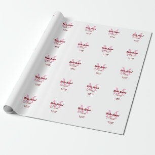 Papier Cadeau Equipe de mariée ajouter nom monogramme demoiselle