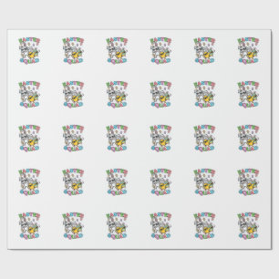 Papier Cadeau Équipe de Pâques Lapin Œuf Poussin Dab Équipage Co