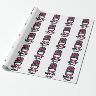 Papier Cadeau Équipe de soutien Nœud désordonné Guerrière rose C