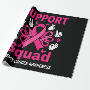 Papier Cadeau Équipe de soutien Sensibilisation au cancer du sei