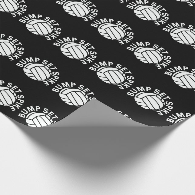 Papier Cadeau Équipe de volley-ball de pointe (Coin)