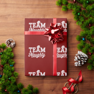 Papier Cadeau Équipe mignonne drôle de fête de Noël blague humou