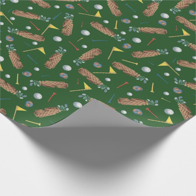 Papier Cadeau Équipement de golf (Coin)