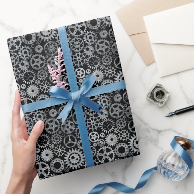 Papier Cadeau Équipements en zinc d'argent en vapeur (Cadeaux)