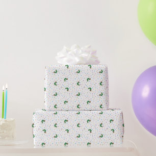 Papier Cadeau Eric Carle   Motif de chenille et de points